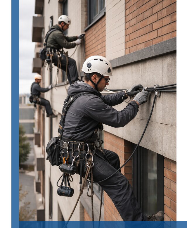 Крепление кабеля на фасаде монтаж и крепеж в Спасске-Дальнем