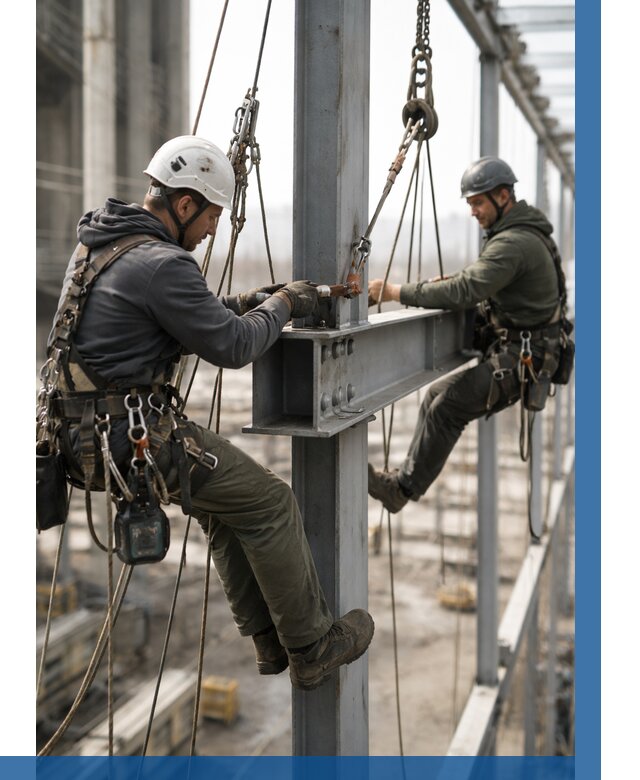 Монтаж металлоконструкций на высоте в Спасске-Дальнем от 3621 р. | ВЫСОТНИК-Спс