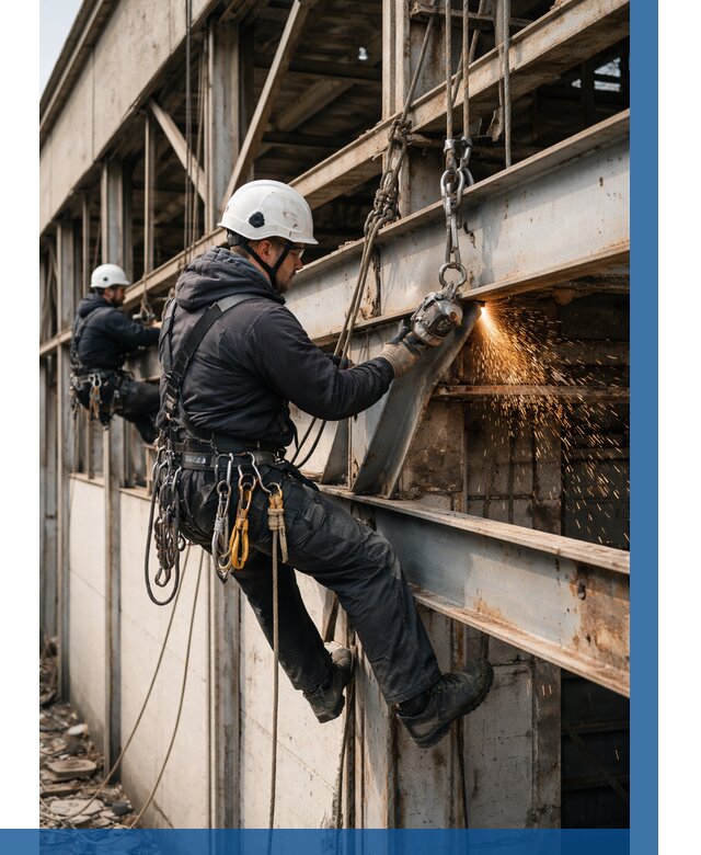 Демонтаж металлоконструкций на высоте в Спасске-Дальнем от 6726р. |ВЫСОТНИК-Спс