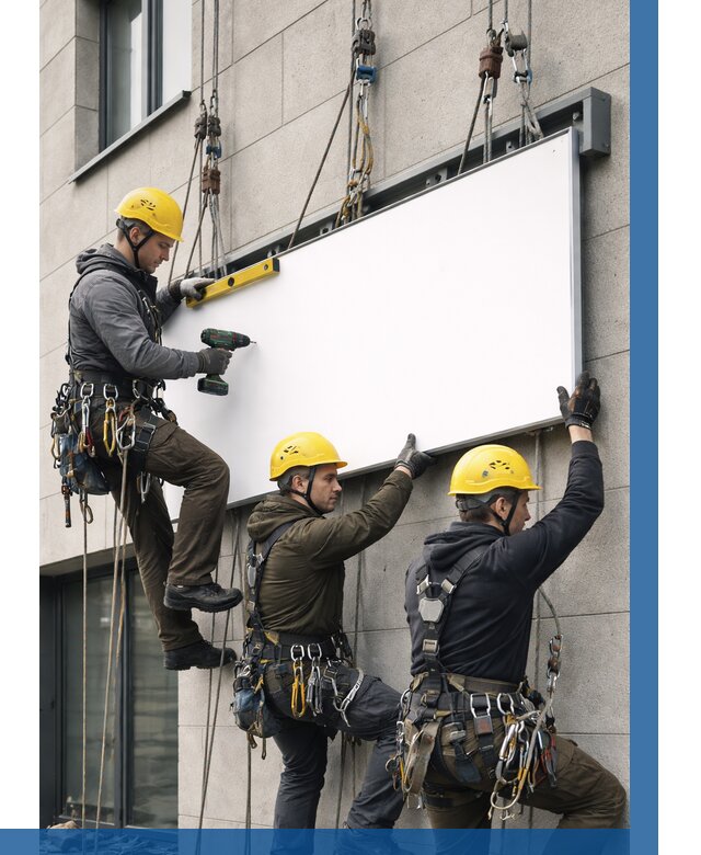 Монтаж рекламной вывески в Спасске-Дальнем от 8278 р. | ВЫСОТНИК-Спс