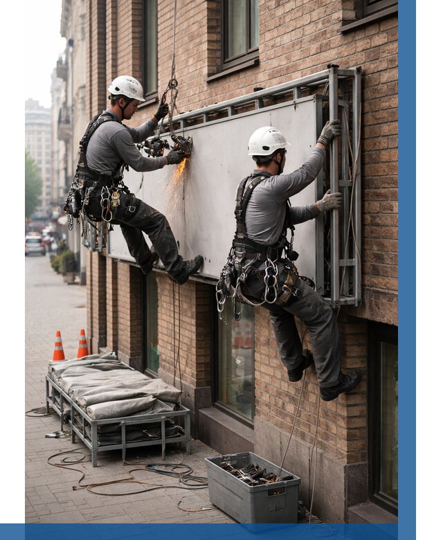 Демонтаж рекламной вывески в Спасске-Дальнем от 6726 р. | ВЫСОТНИК-Спс