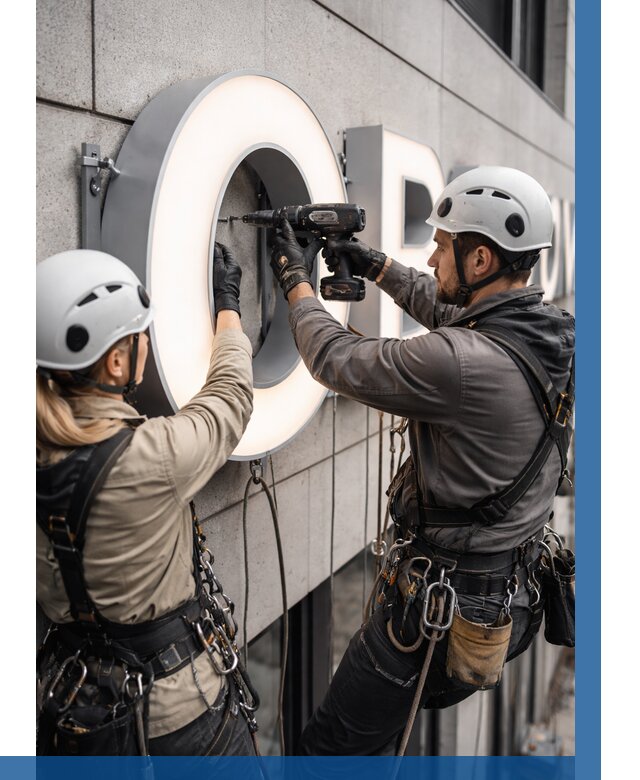 Монтаж световых букв в Спасске-Дальнем от 3104 р. под ключ ВЫСОТНИК-Спс