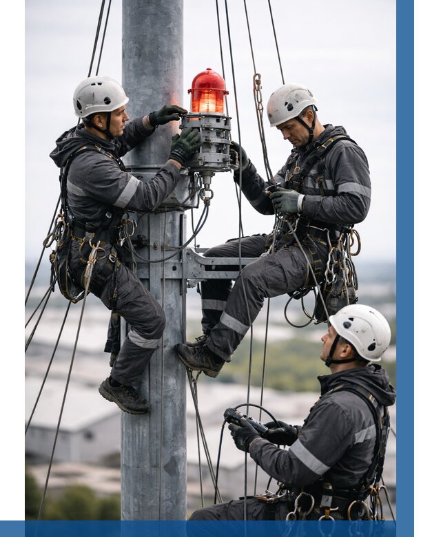 Монтаж заградительных огней в Спасске-Дальнем от 8795 р. | ВЫСОТНИК-Спс