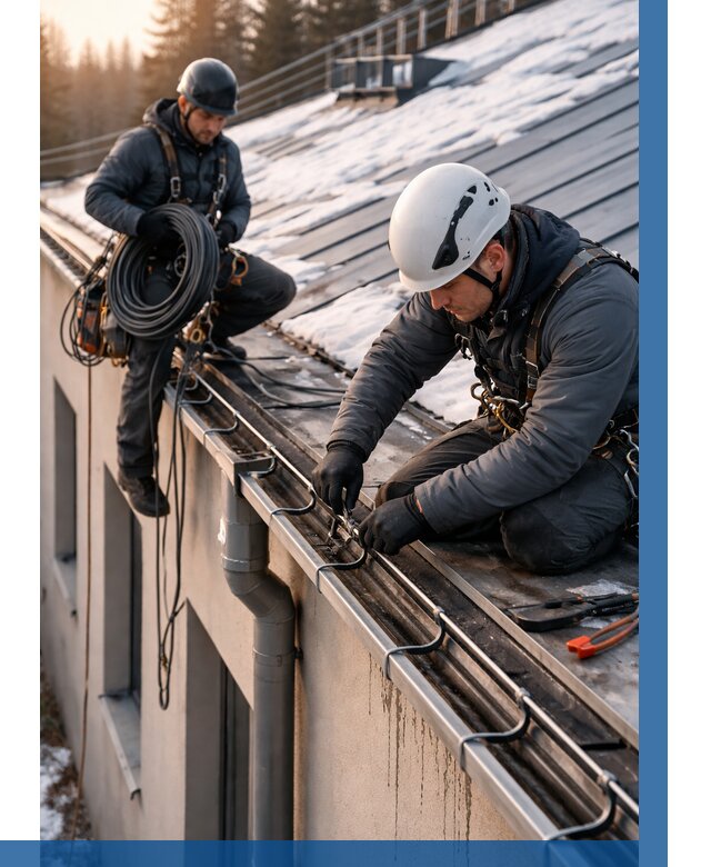 Монтаж греющего кабеля на кровле в Спасске-Дальнем от 466 р. | ВЫСОТНИК-Спс