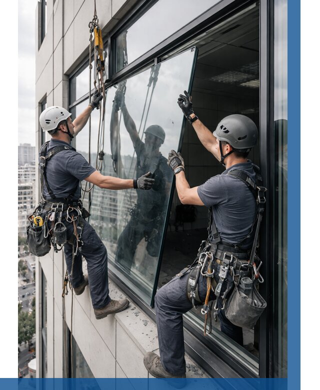 Замена стеклопакетов на высоте в Спасске-Дальнем от 5691 р. | ВЫСОТНИК-Спс