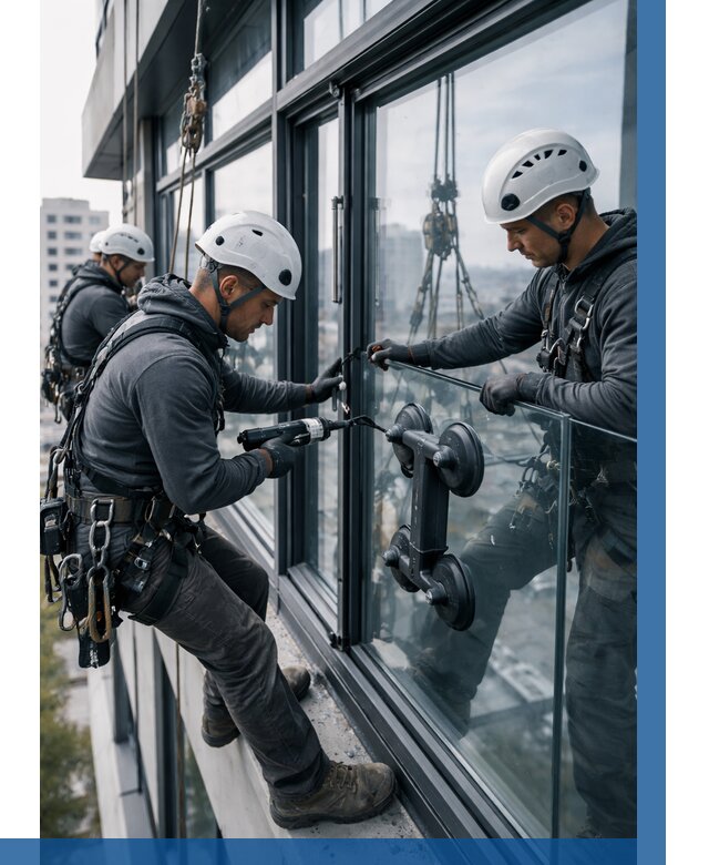 Витражное остекление зданий в Спасске-Дальнем от 3621 р. | ВЫСОТНИК-Спс