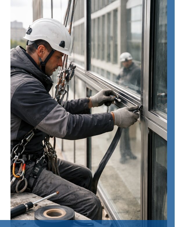 Ремонт витражных конструкций в Спасске-Дальнем от 3621 р. | ВЫСОТНИК-Спс