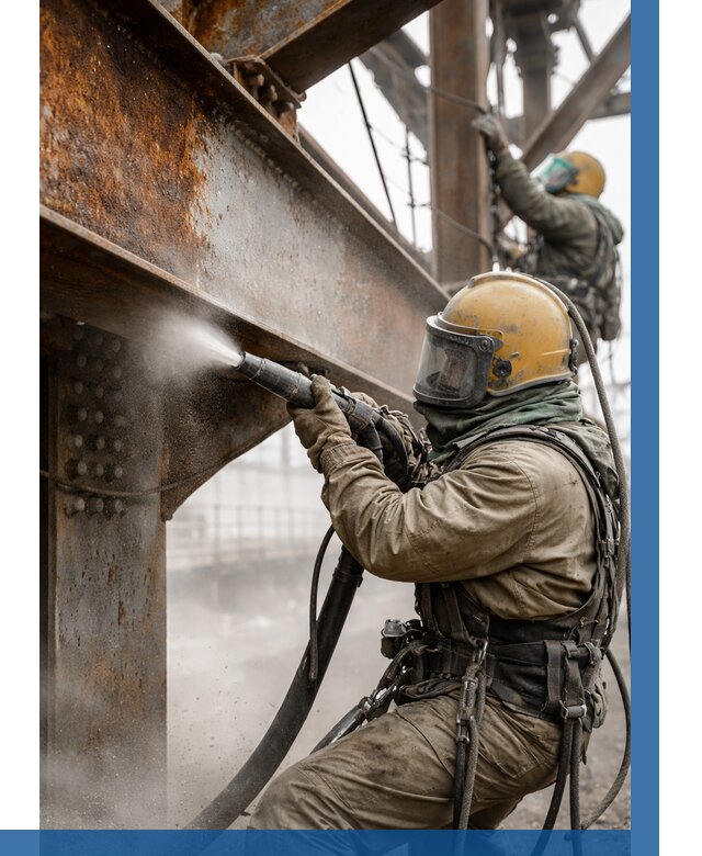 Пескоструйная очистка металлоконструкций в Спасске-Дальнем по 621 р.  ВЫСОТНИК-Спс