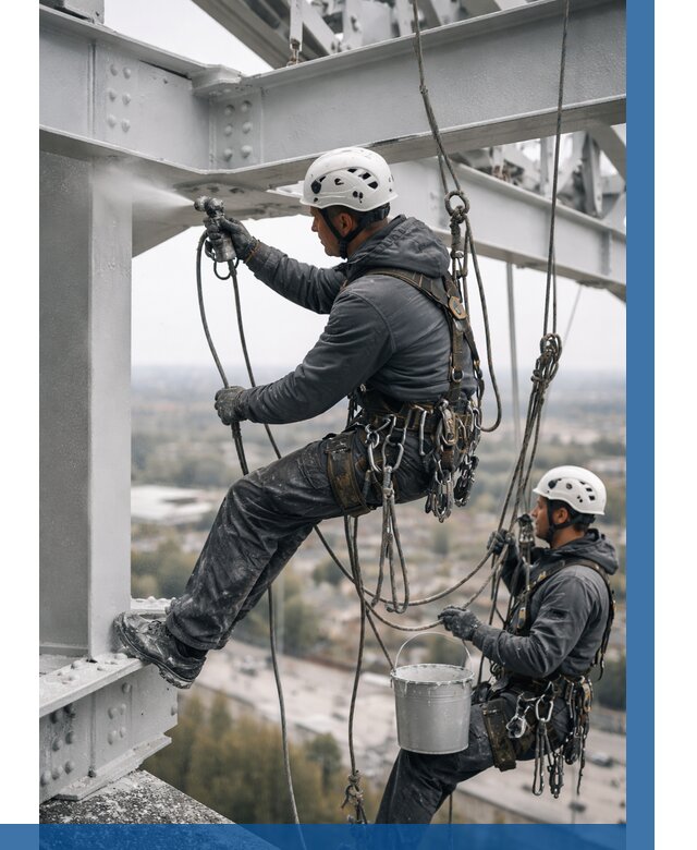 Покраска металлоконструкций на высоте в Спасске-Дальнем 362 р |ВЫСОТНИК-Спс