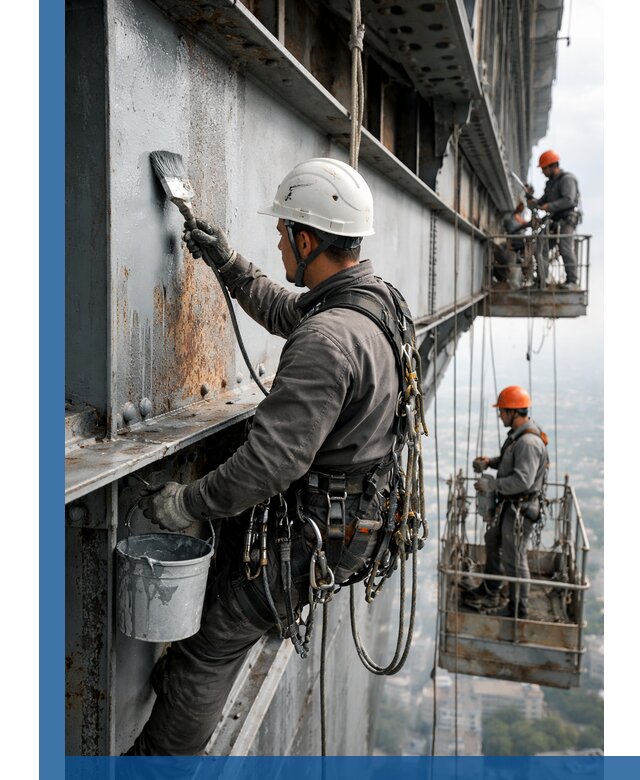 Покраска металлоконструкций на высоте в Спасске-Дальнем профессионально