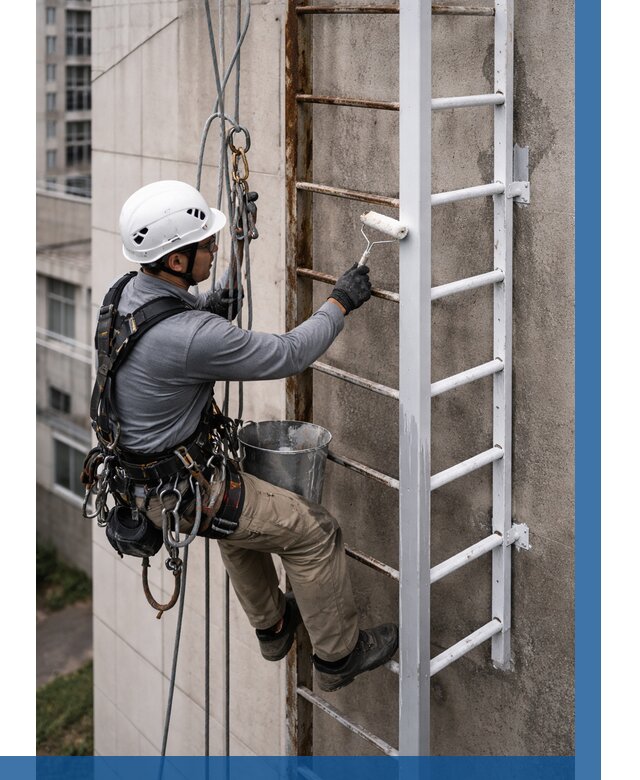 Покраска пожарных лестниц в Спасске-Дальнем от 4656 р. | ВЫСОТНИК-Спс