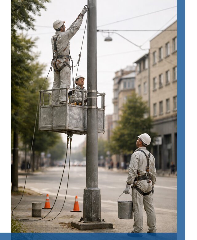 Покраска опор освещения в Спасске-Дальнем от 5174 р. | ВЫСОТНИК-Спс