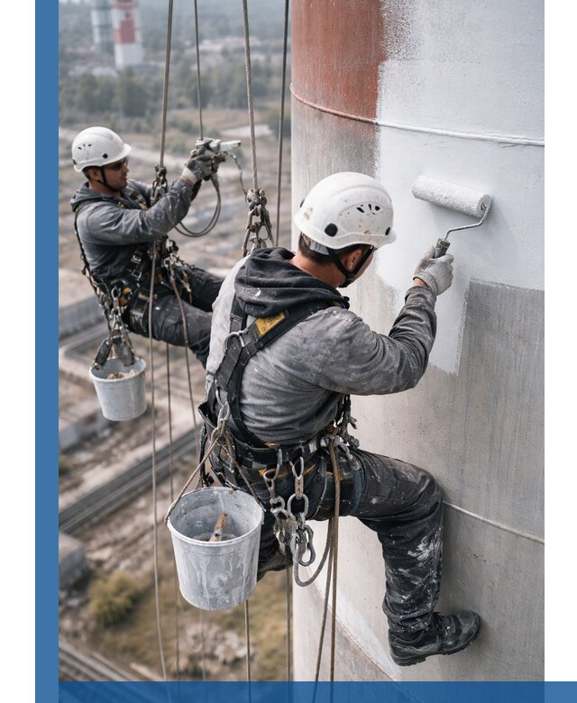 Покраска дымовых труб в Спасске-Дальнем: антикоррозийная защита и восстановление