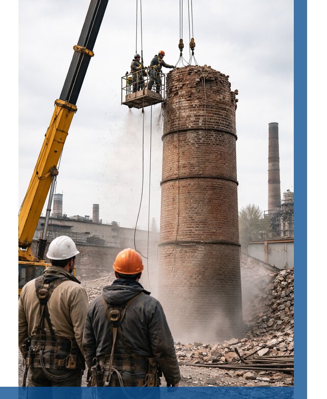 Демонтаж дымовой трубы в Спасске-Дальнем от 93123 р. | ВЫСОТНИК-Спс, смета