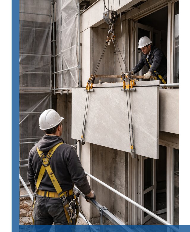 Подъем керамогранита на этаж в Спасске-Дальнем грузчиками и техникой