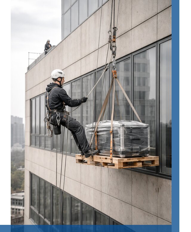 Спуск груза по фасаду в Спасске-Дальнем от 3621 р. | ВЫСОТНИК-Спс