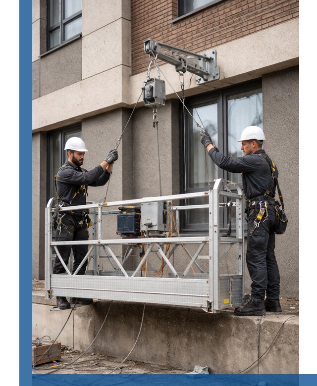 Монтаж и подъем фасадной люльки в Спасске-Дальнем с гарантией безопасности