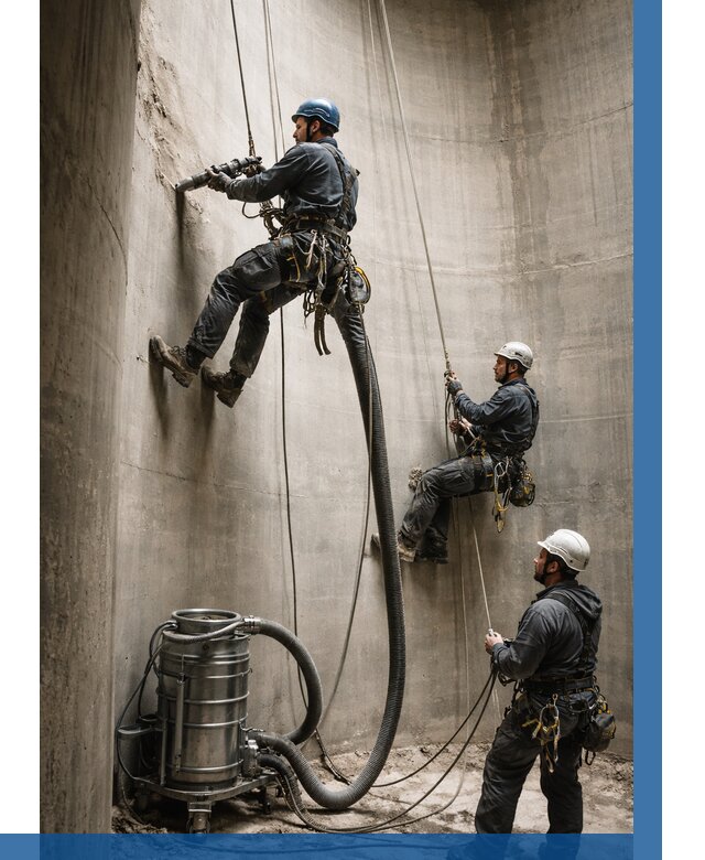 Зачистка силосов в Спасске-Дальнем от 4656 р. Договор и смета ВЫСОТНИК-Спс