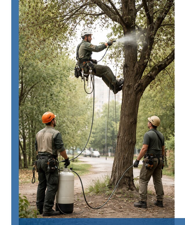 Обработка деревьев от вредителей в Спасске-Дальнем профессиональная защита