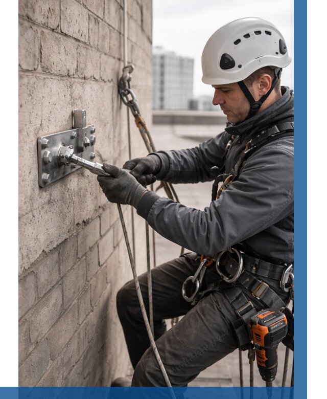 Установка анкерных точек в Спасске-Дальнем от 3621 р. | ВЫСОТНИК-Спс