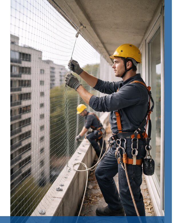 Монтаж сетки от птиц в Спасске-Дальнем от 4656 р. | ВЫСОТНИК-Спс