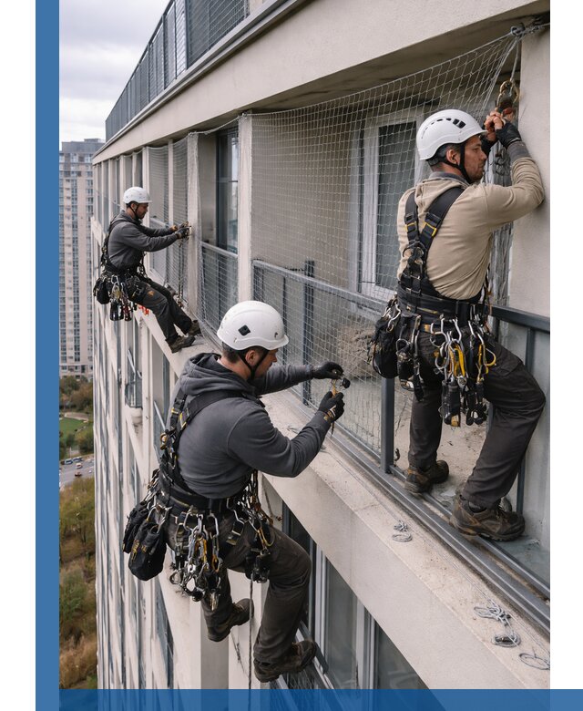 Профессиональный монтаж защитной сетки от птиц в Спасске-Дальнем